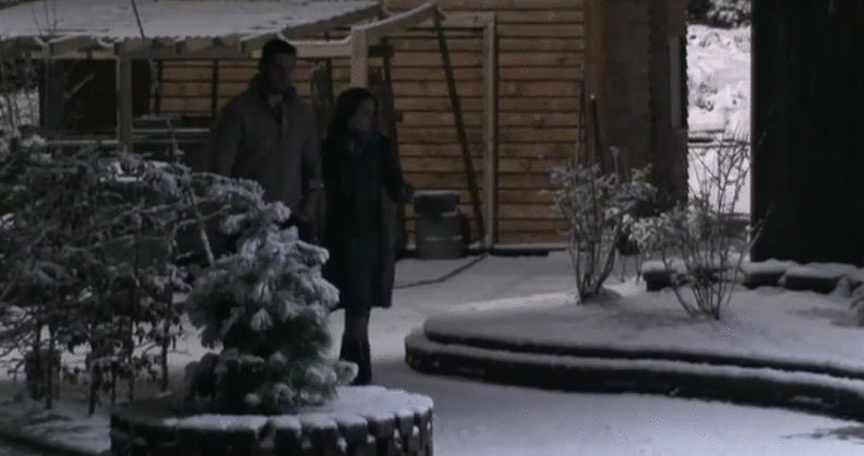 Joey en Laura in de sneeuw