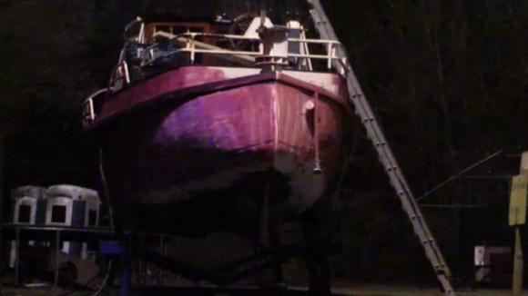 De boot van Jessie is knal roze!