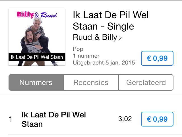 De single van Ruud en Billy
