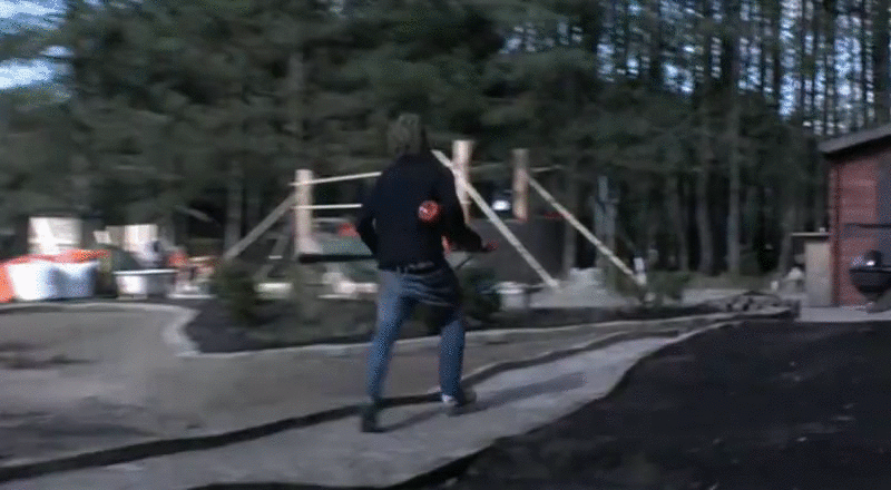 Gio met brandblusser