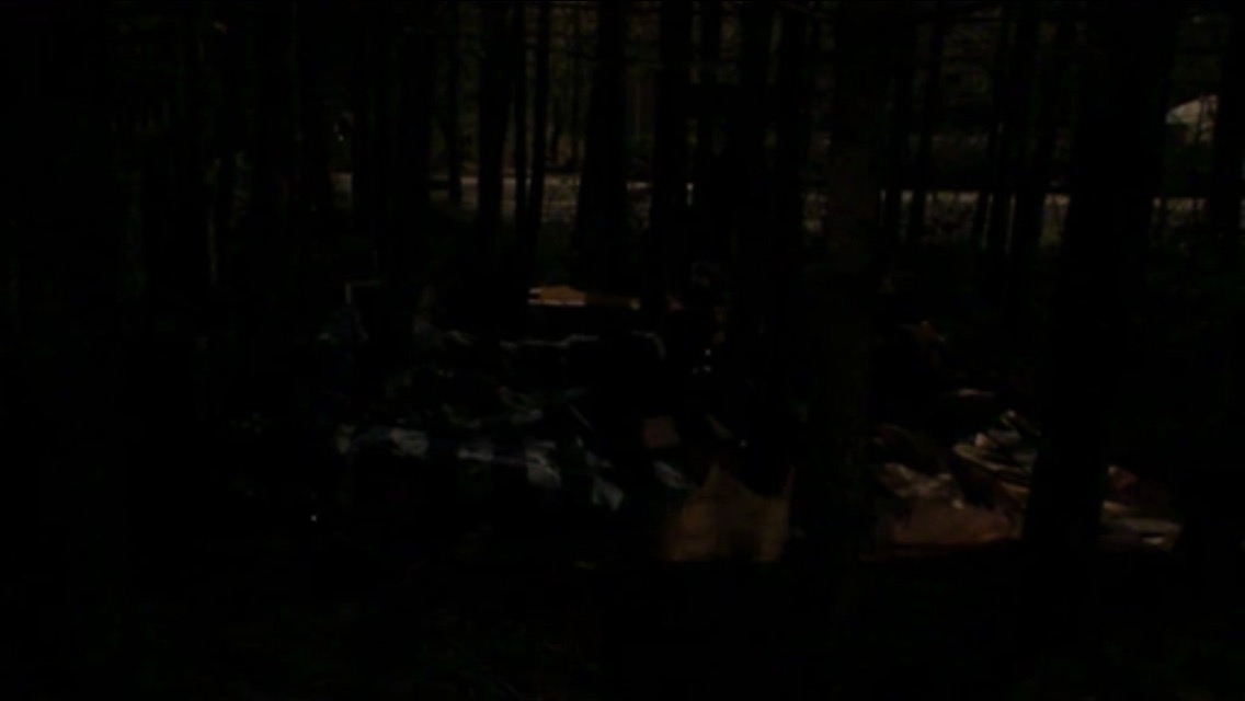 Bewoners sliepen in het bos