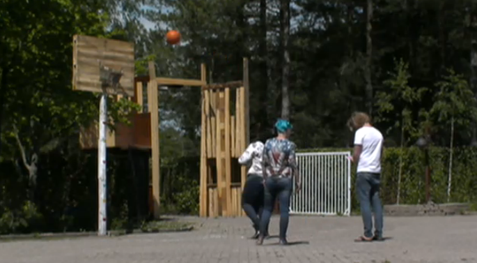 Een lekker potje basketballen