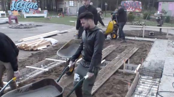 De fundering van het penthouse van Boyd is gestort