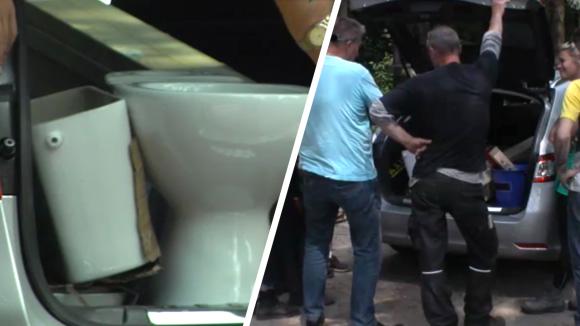 Er worden onverwachts spullen geleverd in Utopia, er is een miscommunicatie met de koerier