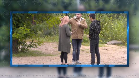 Gerrit, Alexandra en Jordie bespreken de planning van de spannende verrassing voor Brandon